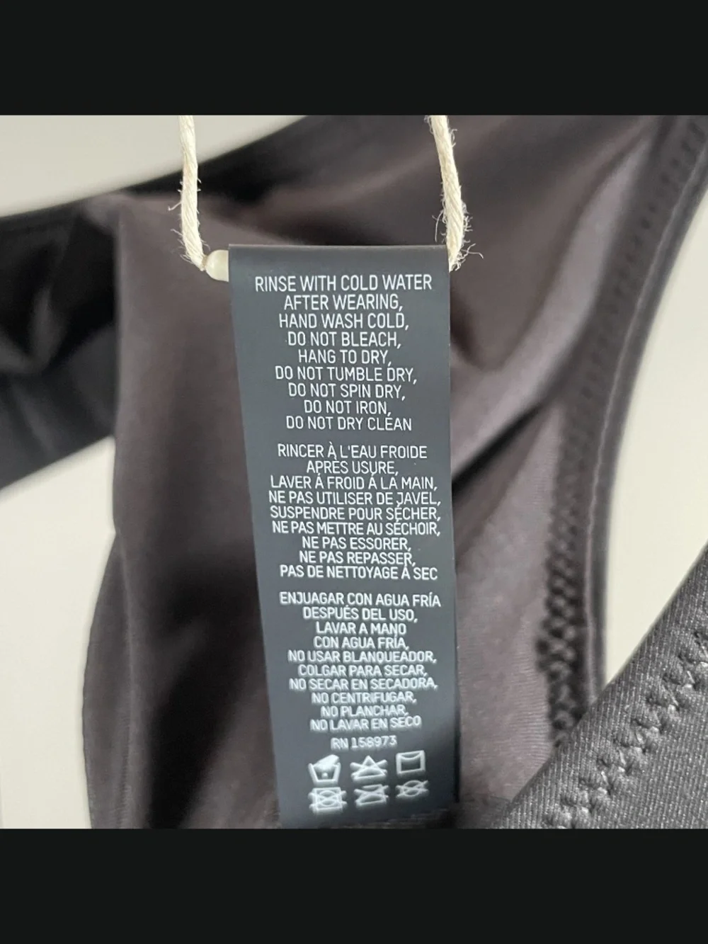NEW Skims Swim Top Womens Medium black bikini beach summer